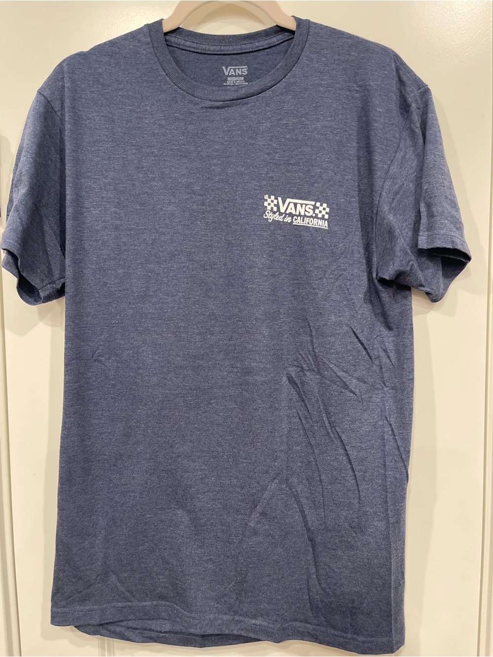 Vans Heather Navy Short-Sleeve Tee with Chest Logo